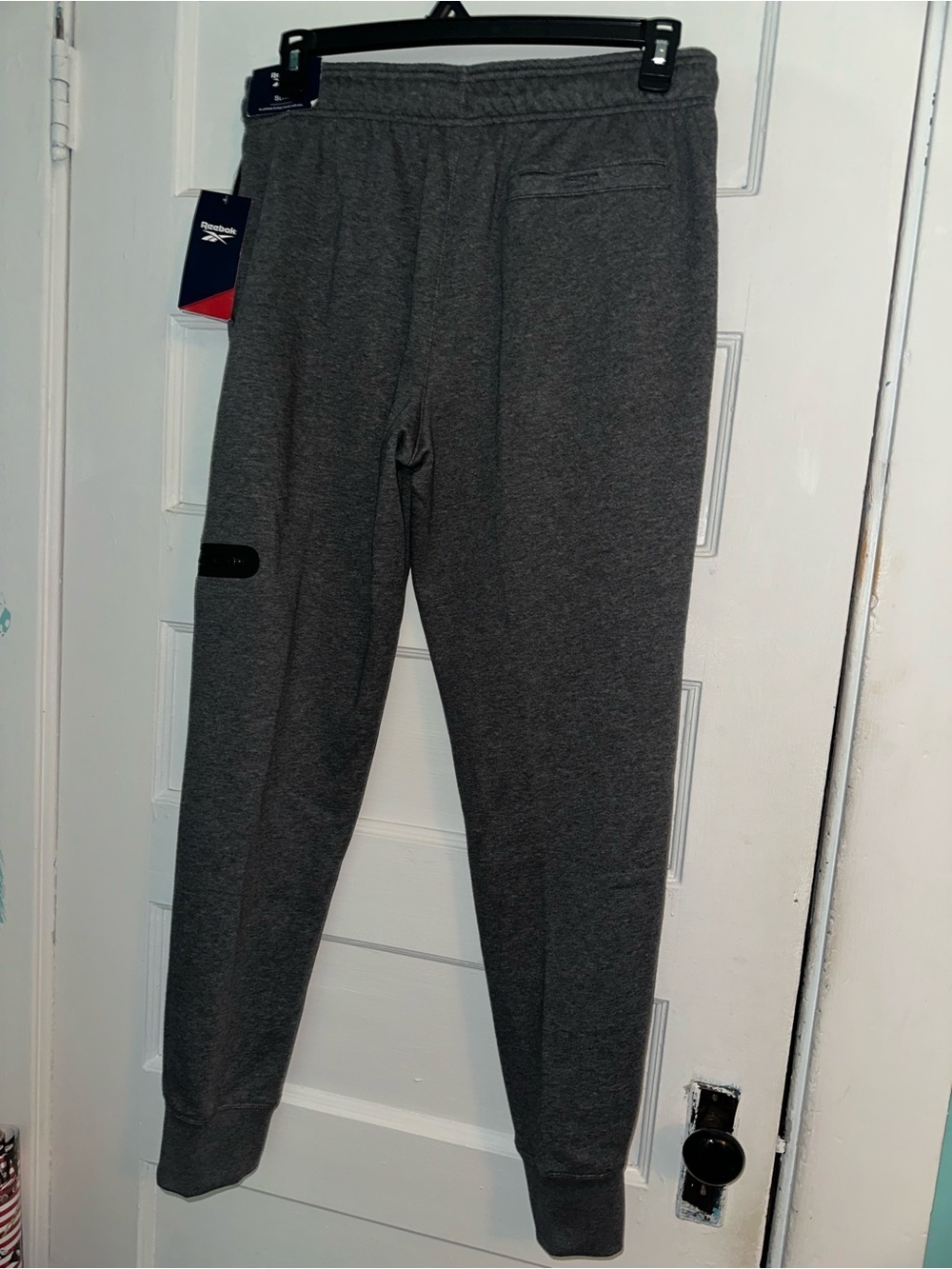 Reebok Dark Gray Athletic Drawstring Joggers - Picture 2 of 4